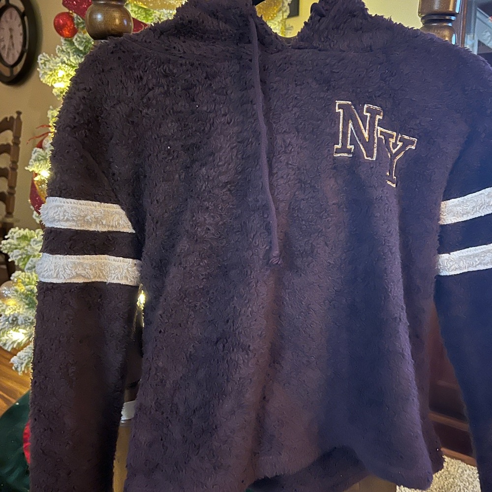 Maroon fleece hoodie